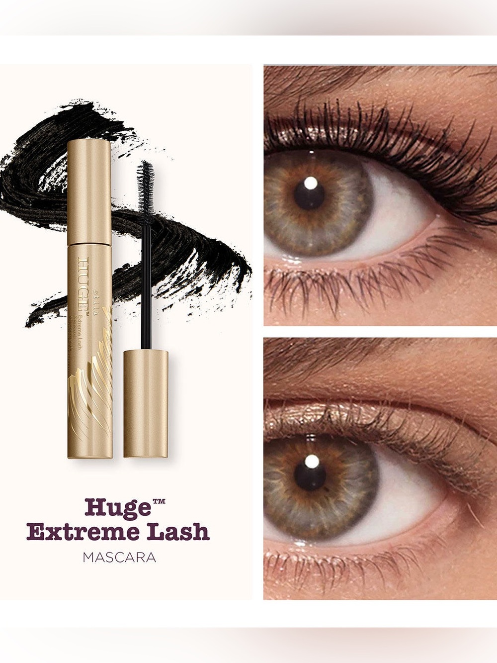 Stila Cosmetics Huge Extreme Lash Mascara 3 Full Size 1 Travel Size NEVER OPENED